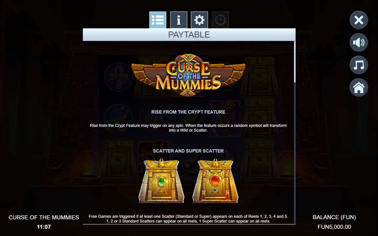 Curse of the Mummies Gameplay